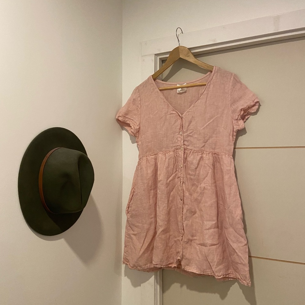 Linen Babydoll Dress - size small